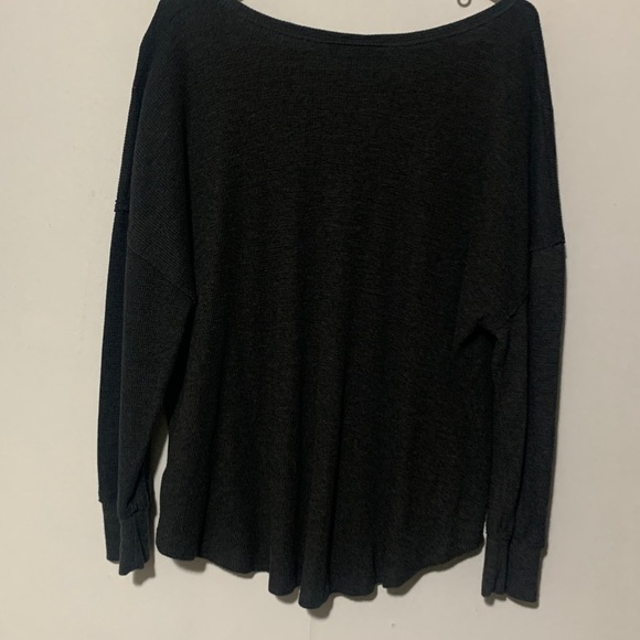 Woman Within Black Floral Embroidered Waffle Knit Sweater - Picture 2 of 9